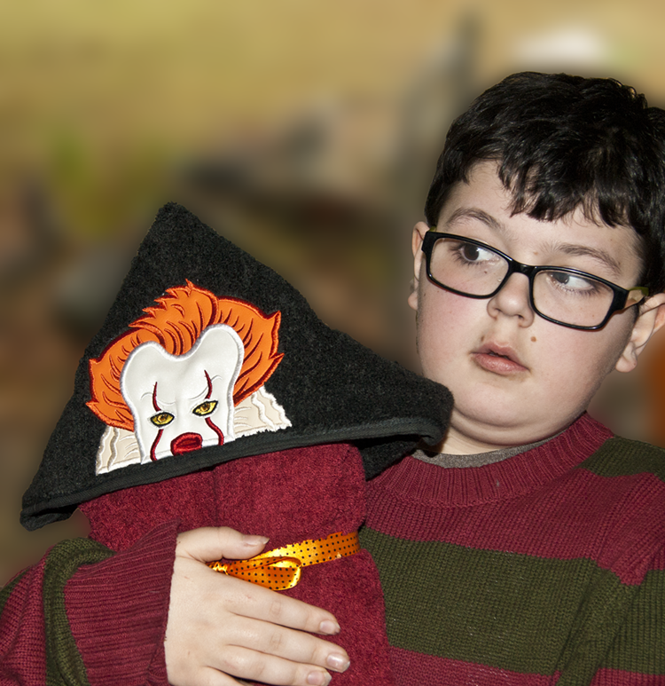 Evil Clown Hooded Towel