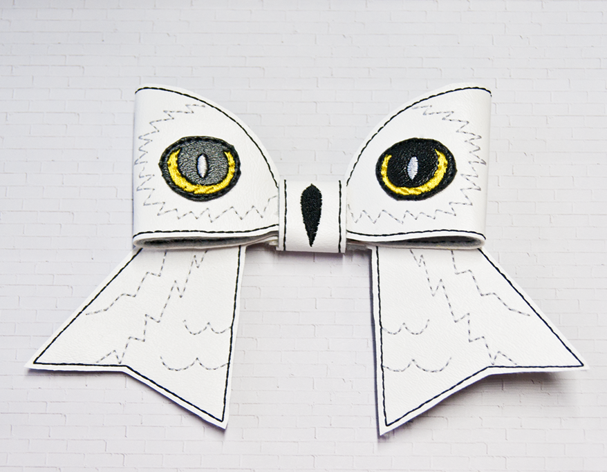 White Owl Cheer Bow