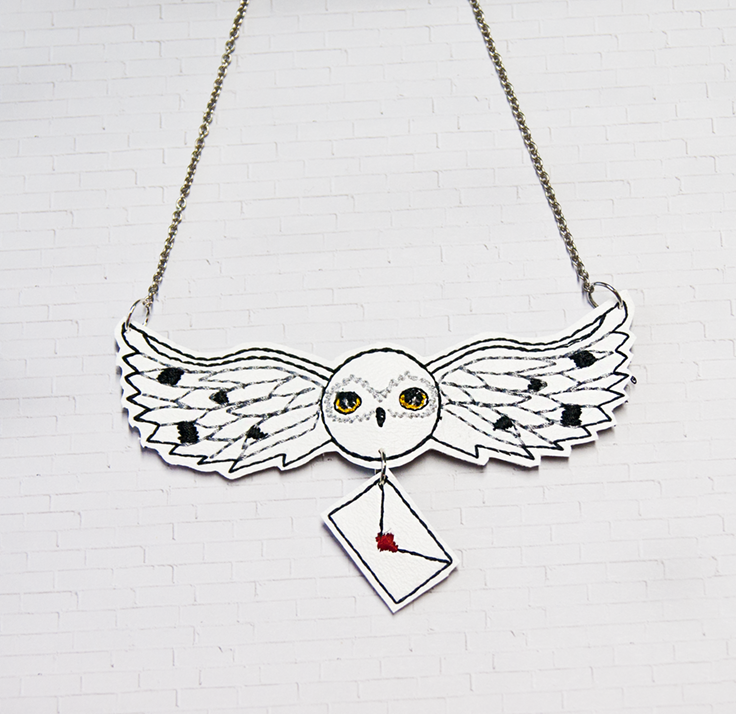 White Owl Necklace