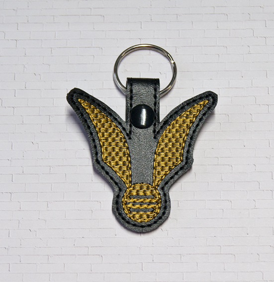 Winged Golden Ball Key Fob
