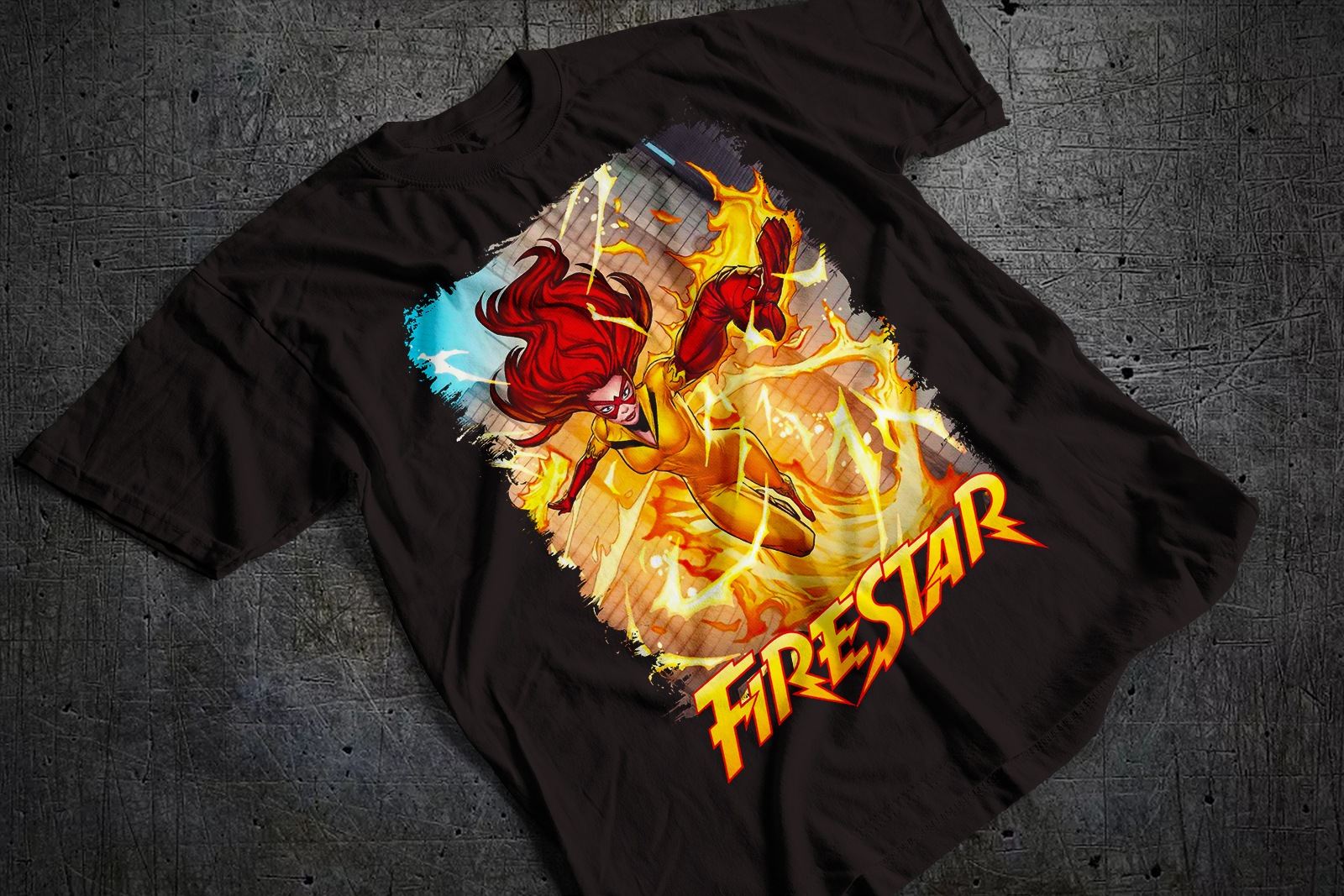 Fire Girl Shirt Mockup