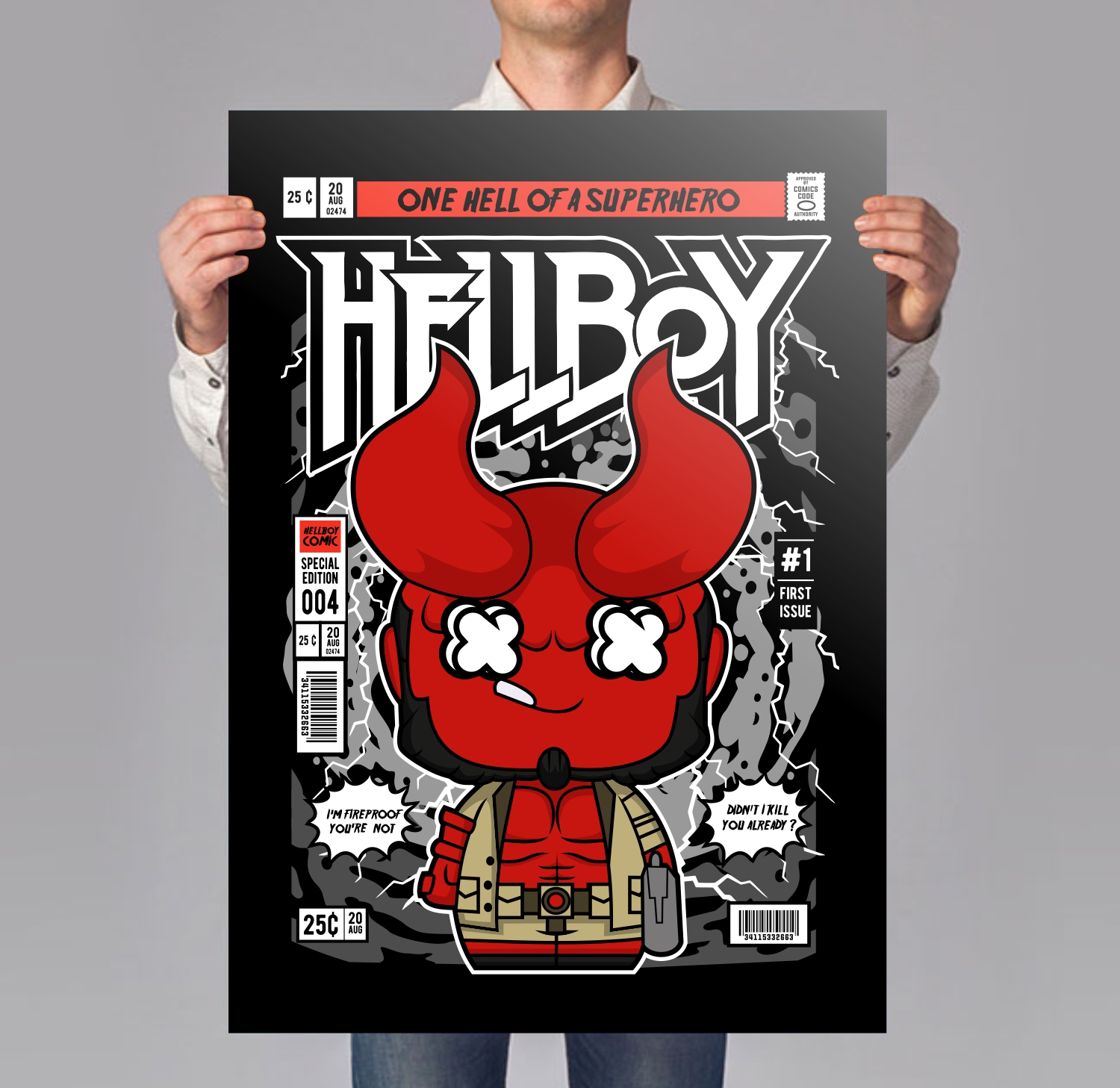 Red Demon Art Print Mockup
