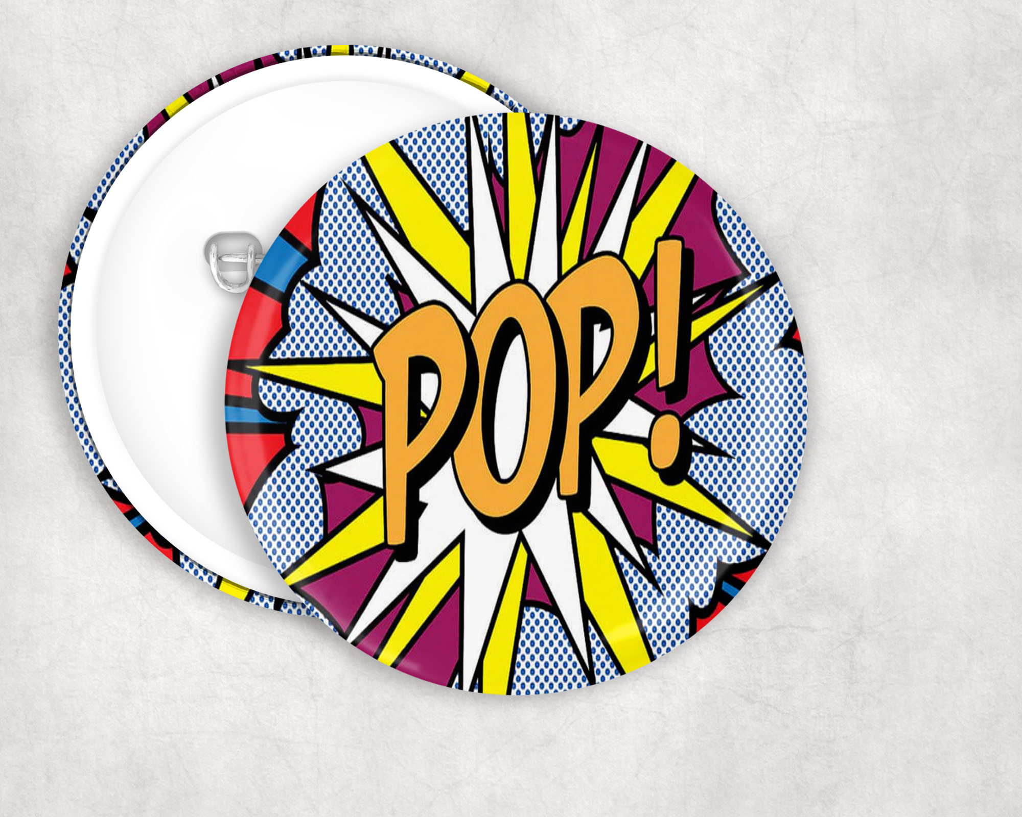 Pop Art Button Mockup