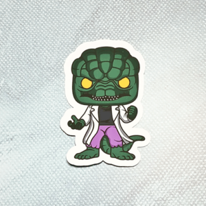 Lizard Scientist Sticker Mockup