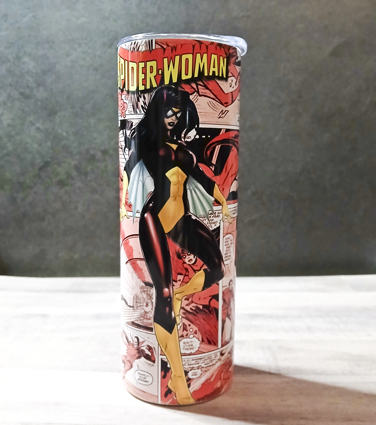 Web Woman Tumbler Mockup