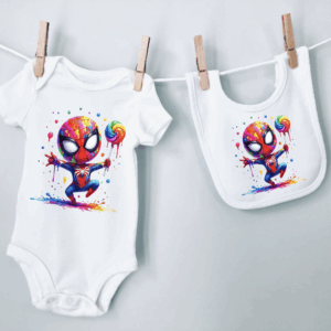 Candy Loving Spider Kid Babywear Mockup