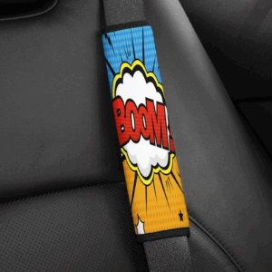 Comic Style Seat Belt Cover Mockup