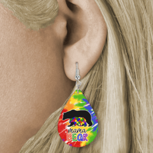 Mama Bear Autism Earrings