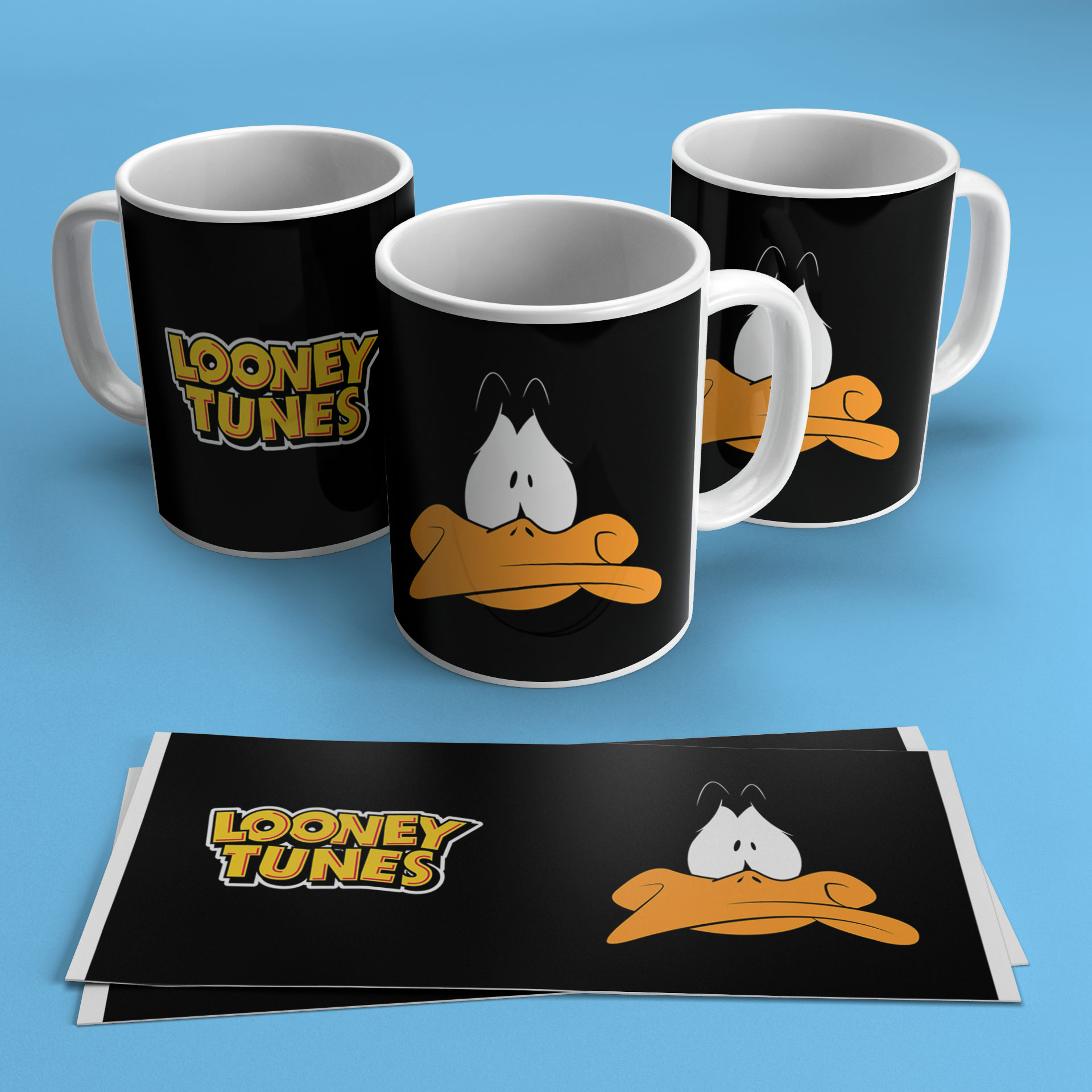 Black Duck Face Mug Mockup