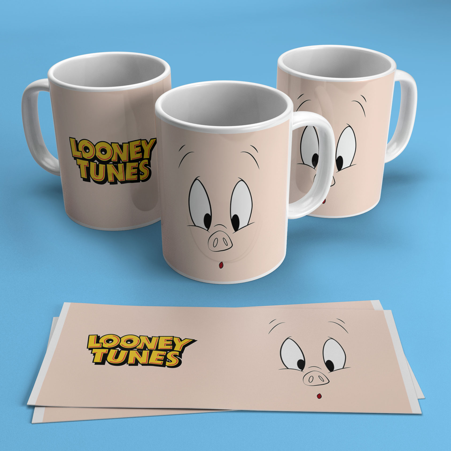 Shy Pig Face Mug Mockup