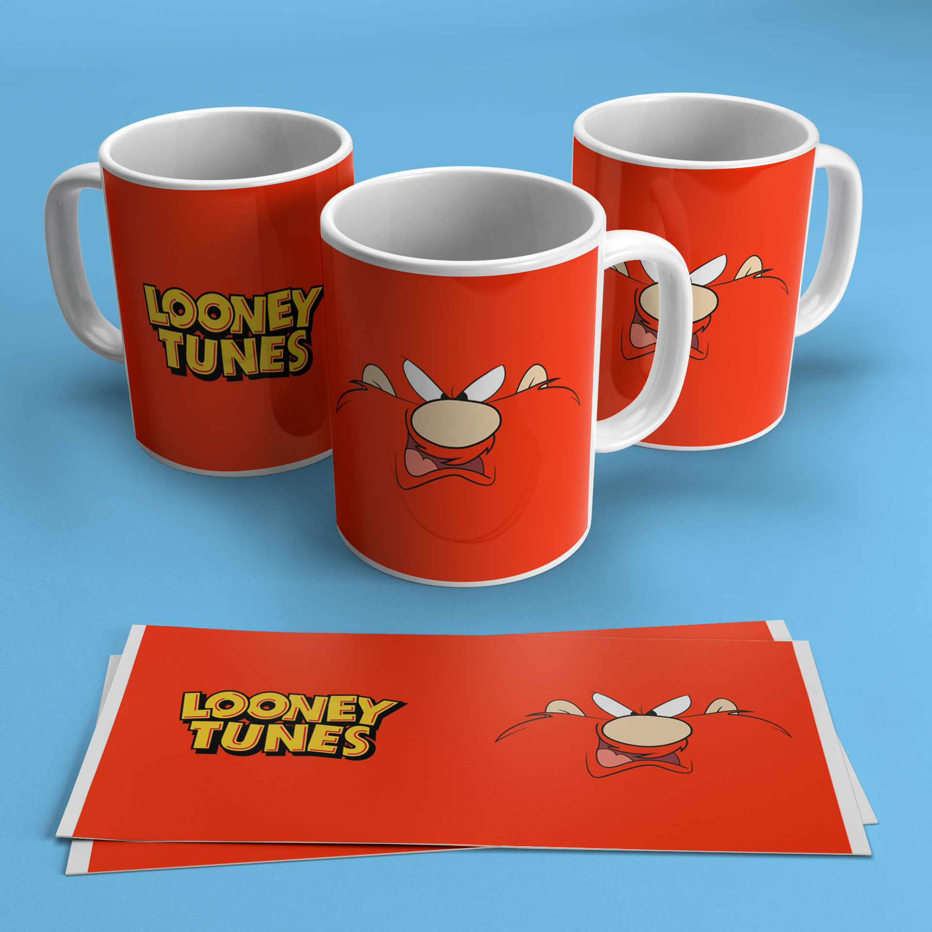Gun Toting Cowboy Face Mug Mockup