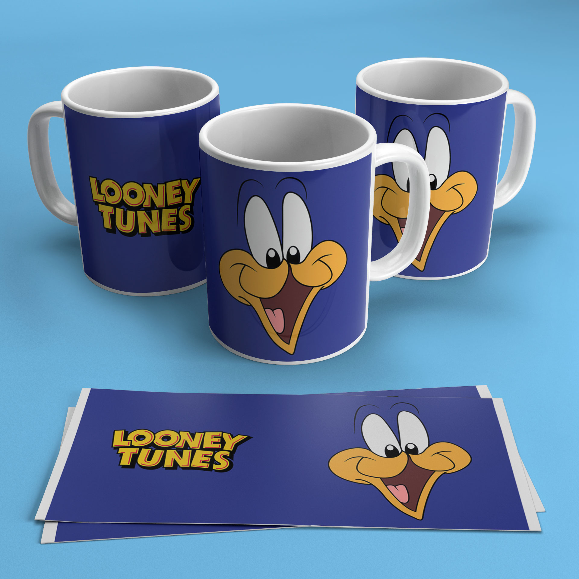 Fast Roadrunner Face Mug Mockup