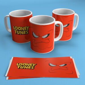 Hairy Red Monster Face Mug Mockup