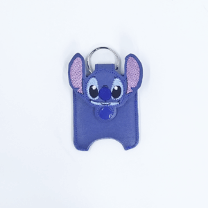 Blue Alien Face Hand Sanitizer Holder back