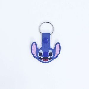 Smiling Blue Alien Key Fob