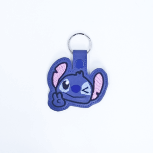 Peace Blue Alien Key Fob