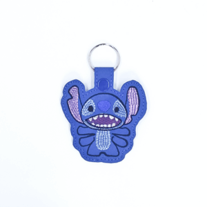 Multiple Armed Blue Alien Key Fob