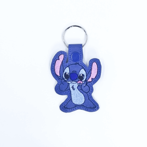 Silly Blue Alien Key Fob