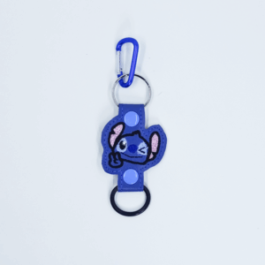 Winking Blue Alien Water Bottle Clip