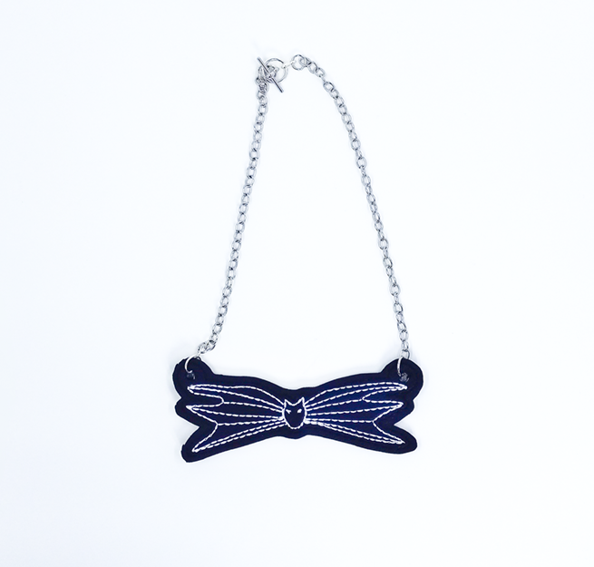 Pumpkin King's Bow Tie Necklace