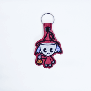 Chibi Witch Trick Or Treater Key Fob