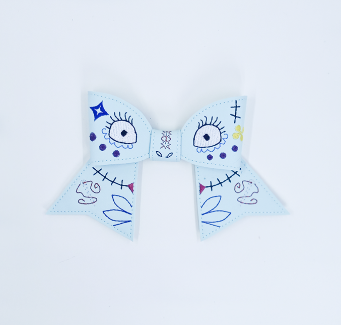 NMBC Sugar Skull Rag Doll Cheer Bow
