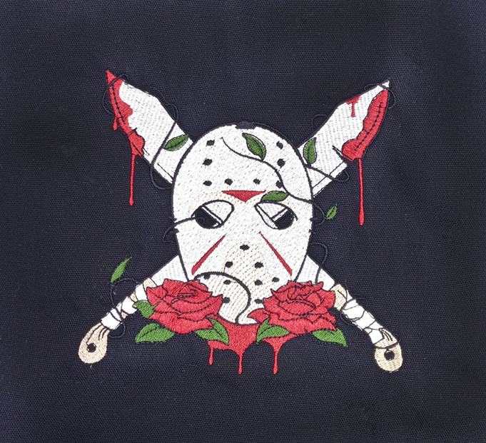 Floral Hockey Mask Canvas