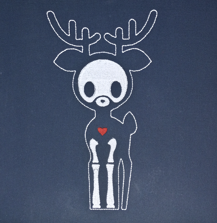 Reindeer Skeleton Canvas