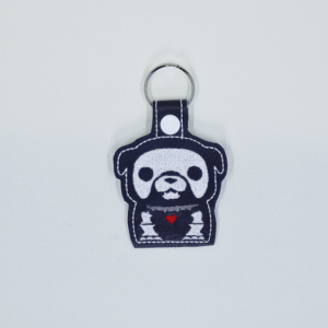 Skeleton Bulldog Key Fob