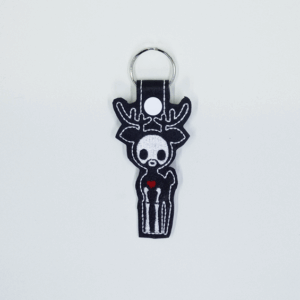 Skeleton Reindeer Key Fob