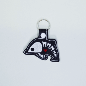 Skeleton Dolphin Key Fob