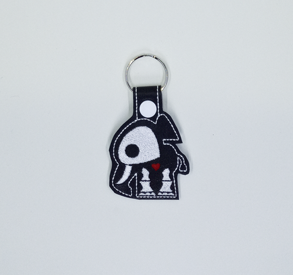 Skeleton Elephant Key Fob