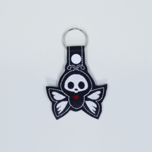 Skeleton Moth Key Fob