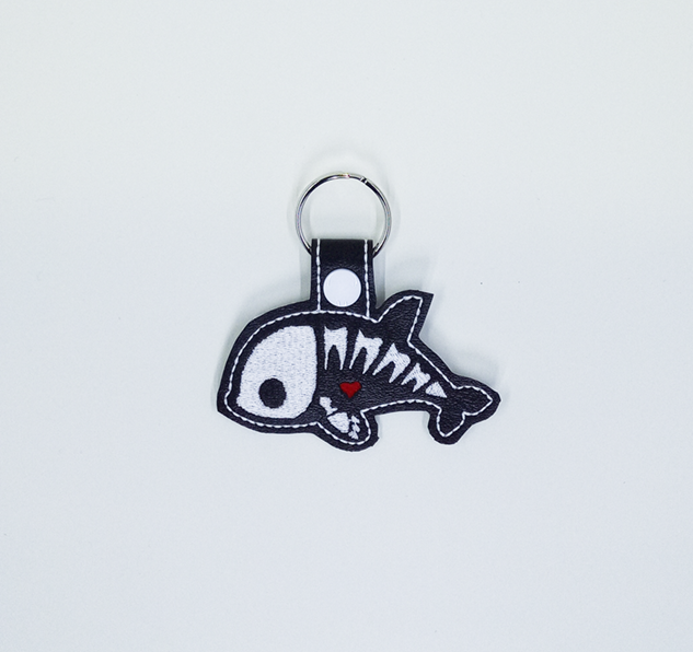 Skeleton Goldfish Key Fob