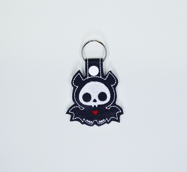 Skeleton Bat Key Fob