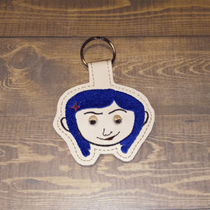 Blue Hair Girl Key Fob