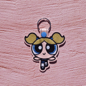 Chibi Blue Girl Superhero Key Fob