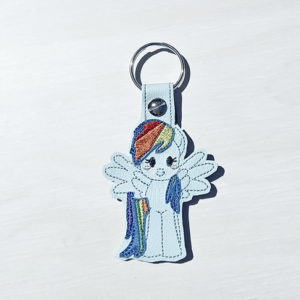 Rainbow Pony Key Fob