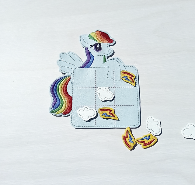 Rainbow Pony Tic Tac Toe Set