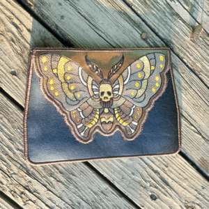 Death Moth Envelope Hand Clutch