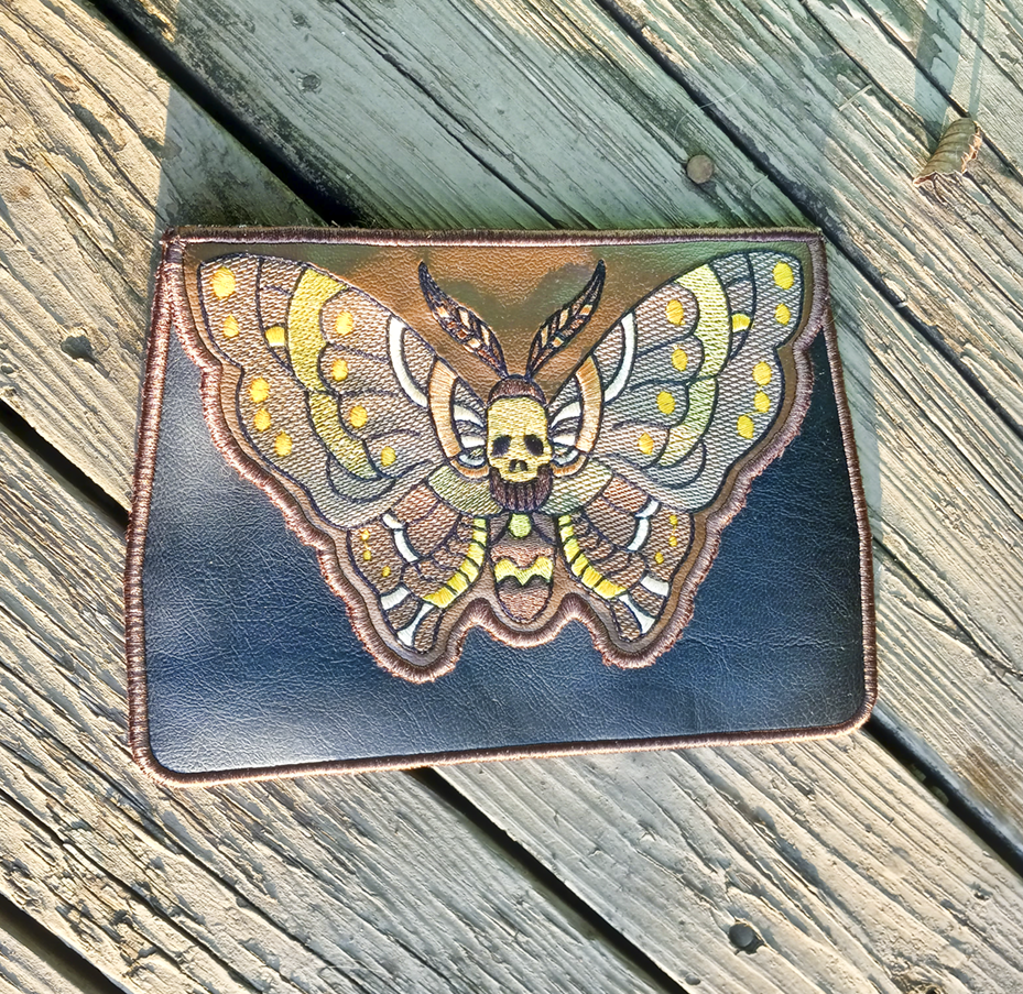 Death Moth Envelope Hand Clutch