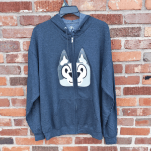White & Grey Heeler Split Hoodie