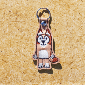 Red Heeler Dog Key Fob