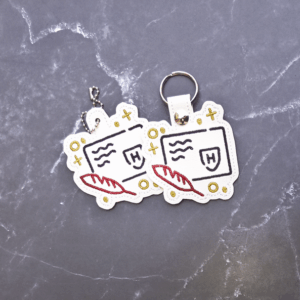 Letter & Feather Key Fob / Dangle