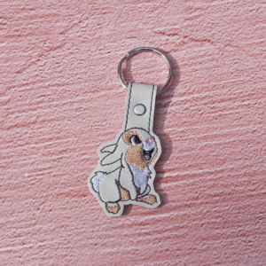 Excited Bunny Key Fob