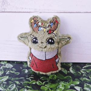 Christmas Green Alien Plush