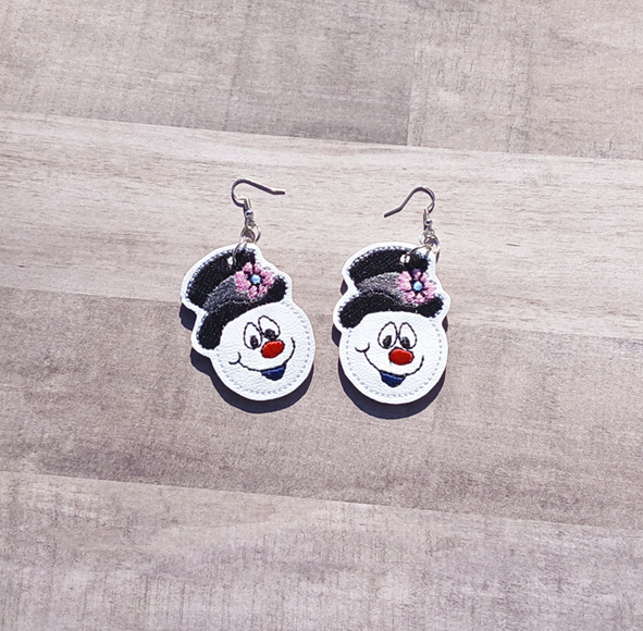 Snowman Head Earrings