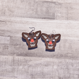 Male Reindeer Head Earrings