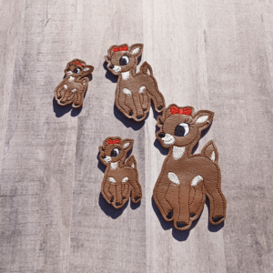 Female Reindeer Head Feltie