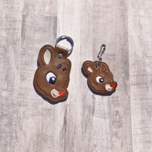 Male Reindeer Head Fob / Dangle